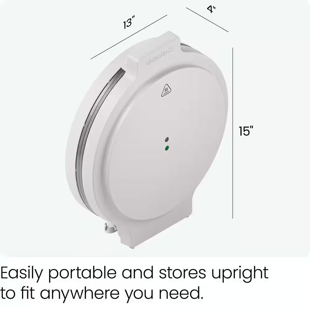 113 Sq. In. White Pizza Maker Countertop Electric Griddle Specialty Grill