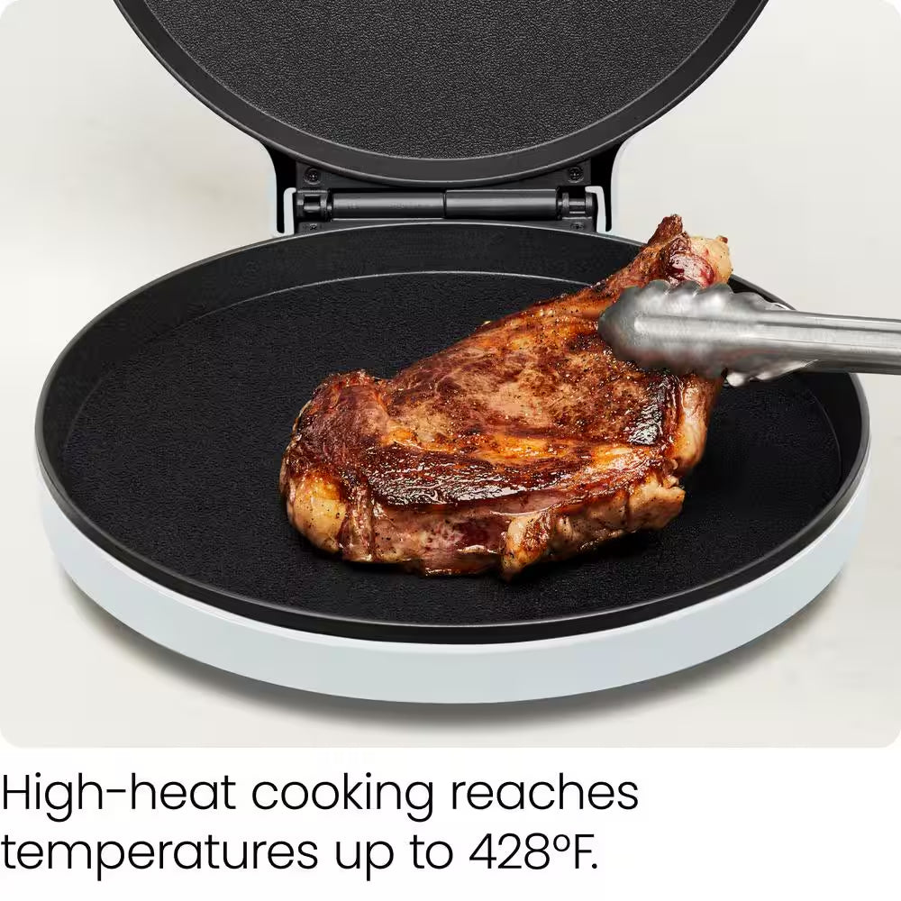113 Sq. In. White Pizza Maker Countertop Electric Griddle Specialty Grill