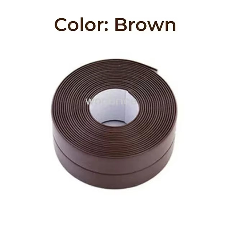 1 Roll PVC Sealing Strip Tape for Bathroom Bath Toilet Kitchen Caulk Tape Self Adhesive Waterproof Wall Sticker Mold Proof Tapes